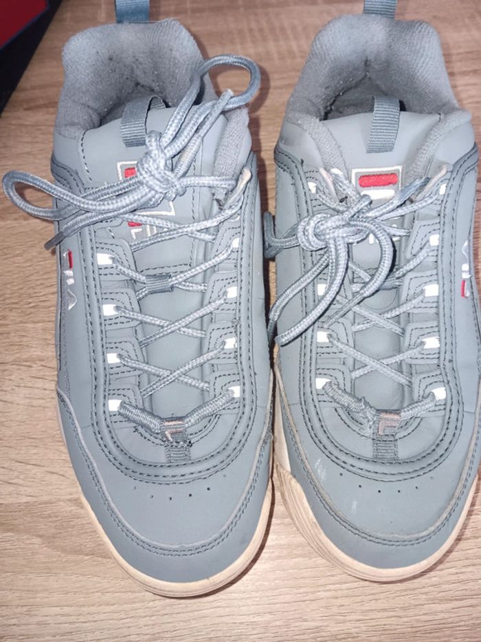 Baskets Fila Disruptor II Gris/bleu Authentiques 38,5 - photo numéro 2