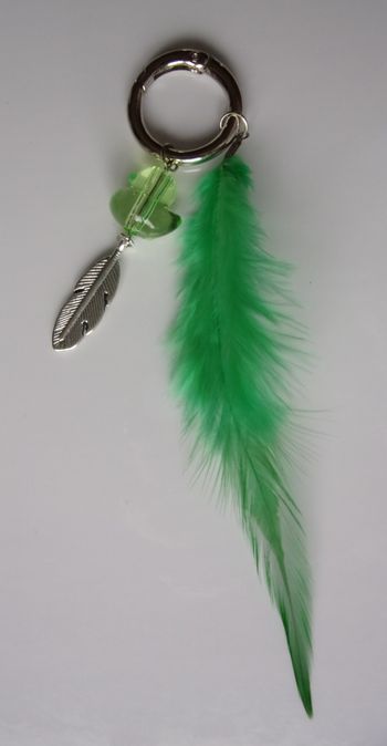 Déco de sac à main canard Vert plume