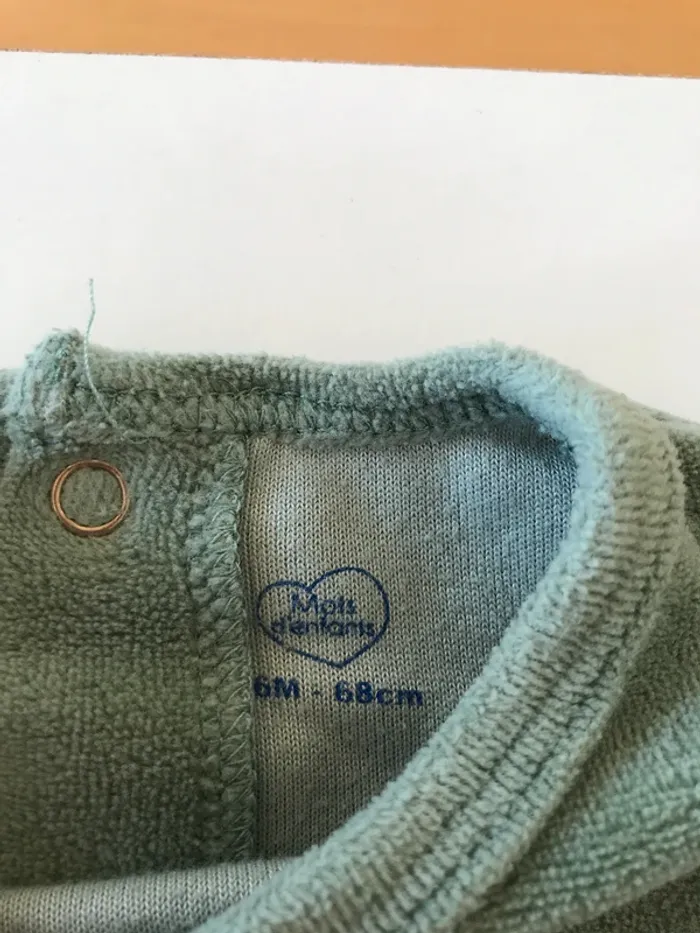 Pyjama velours 6 mois Mots d’enfants🦊 - photo numéro 3