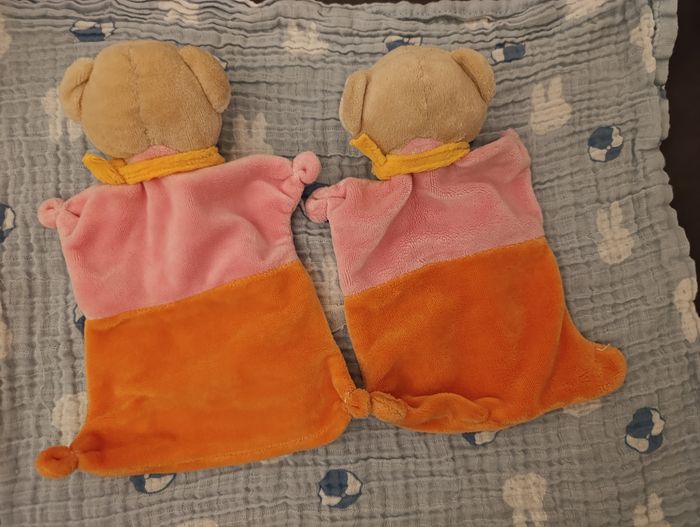 Lot doudou plat ours - photo numéro 2