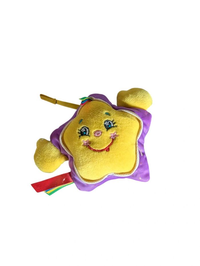 Vintage - peluches étoiles bleu violet jaune Fisher Price - photo numéro 3