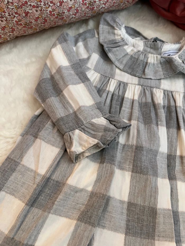 Robe vichy grise lurex - photo numéro 3