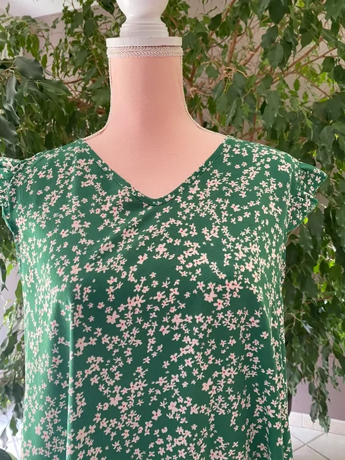 Robe verte à fleur - photo numéro 4