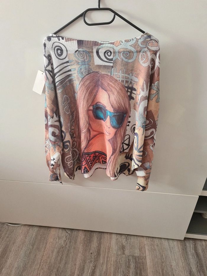 Pull "chauve souris" imprimé - photo numéro 2