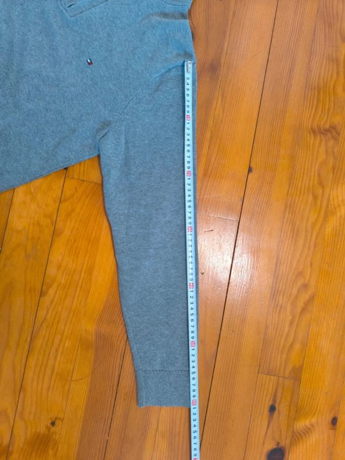 Half Zip Tommy Hilfiger - Col camionneur - Gris - Taille M - photo numéro 8