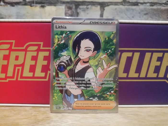 Carte Pokemon Lithia Dresseur Full Art Mascarade Crépusculaire