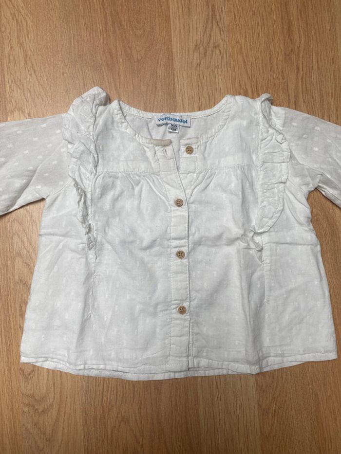 Chemisier manches longues blanc