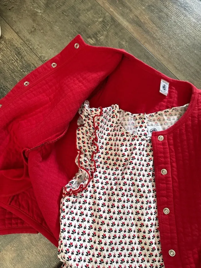 Ensemble robe + gilet petit bateau 8 ans - photo numéro 3