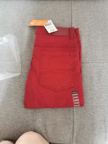 Pantalon rouge 10 ans okaidi