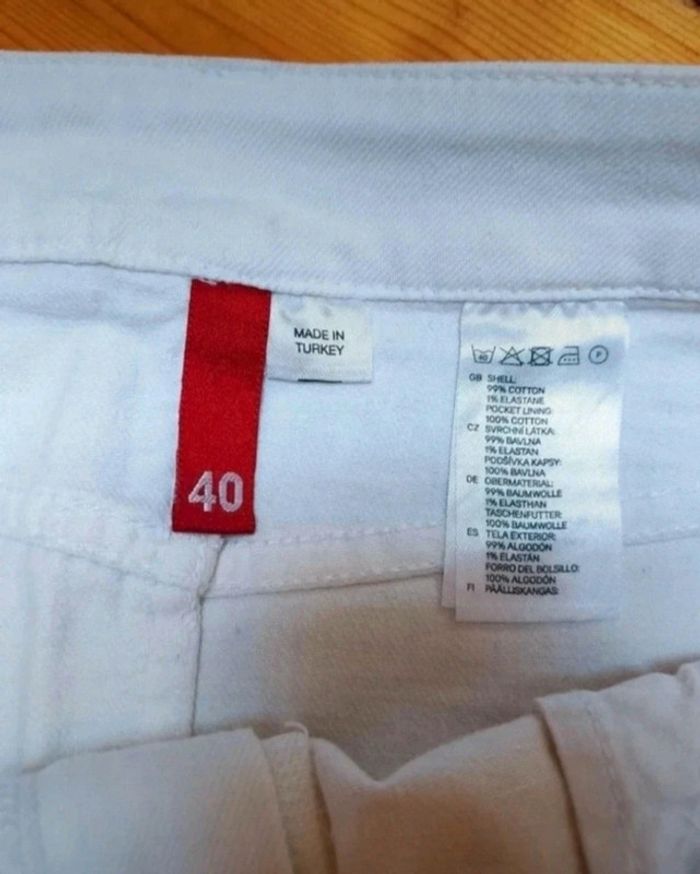 🌼Jupe en jean stretch blanche h&m taille 40🌼 - photo numéro 5