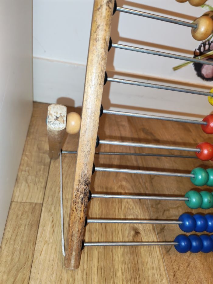 Boulier chinois. Règle à calcul en bois - photo numéro 2