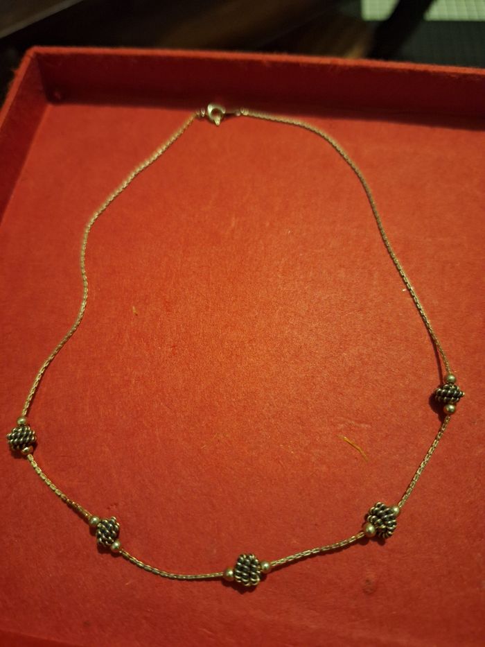 Collier ras de cou plaqué or - photo numéro 2