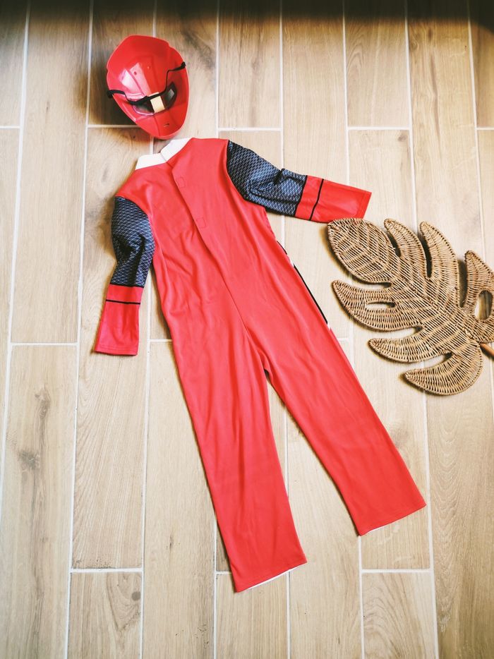 🥸 Déguisement/costume et masque deluxe rembourré Power rangers ninja steel ranger rouge - photo numéro 2
