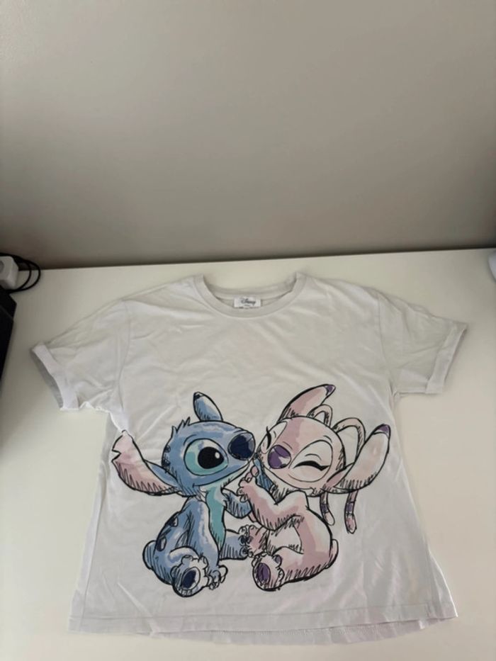 T shirt Stitch et Angel manche courte fille - taille XXS - Disney -