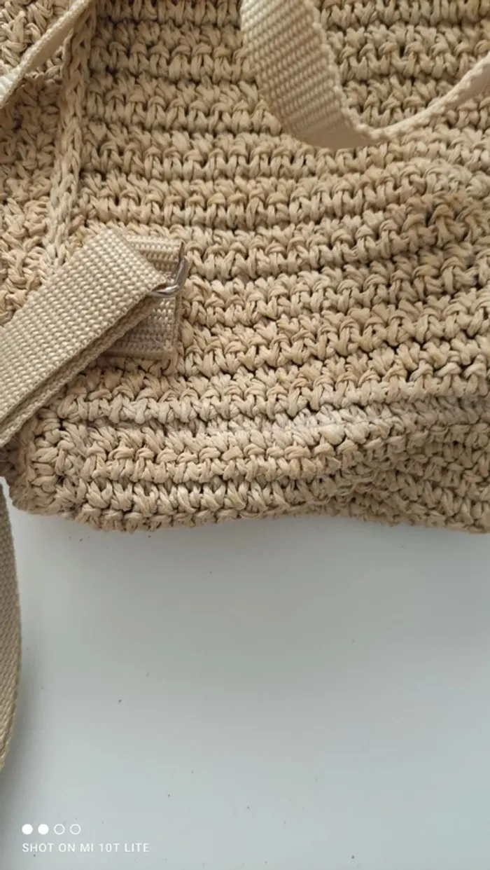 Petit sac à dos en paille vintage - photo numéro 3