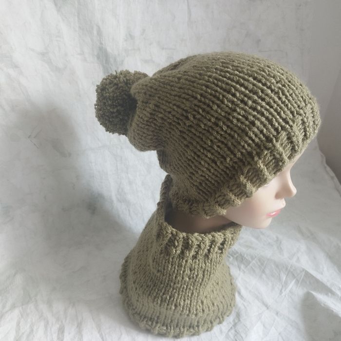 Ensemble bonnet col unisexe
