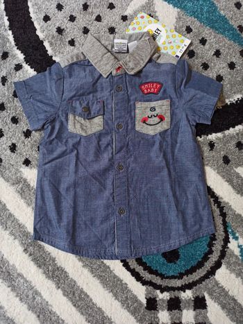 Chemise manches courtes NEUVE - 12 mois