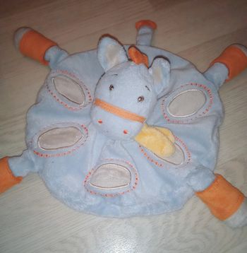 Doudou cheval bleu ciel Kimbaloo La Halle