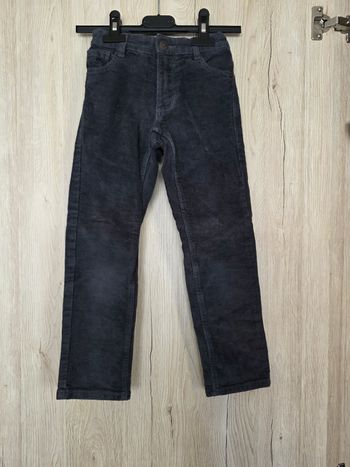 PANTALON GARÇON VELOURS CÔTELÉ GRIS ANTHRACITE TAILLE 6ANS MARQUE KIABI
