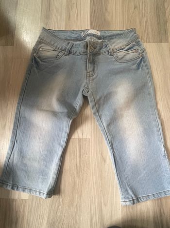 Pantacourt jean femme 38