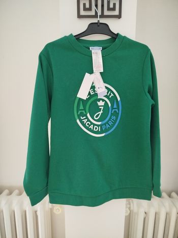 Sweat vert garçon 12 ans Jacadi neuf
