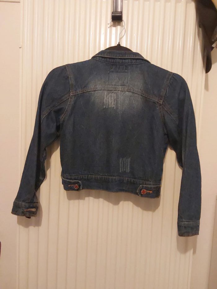 Veste en jean fille 10 ans bleu marine - photo numéro 4
