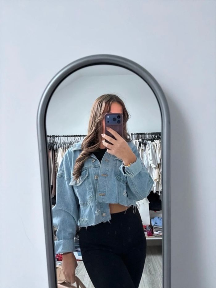 Veste en jean stradivarius - photo numéro 2