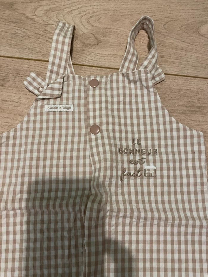 Ensemble t-shirt + salopette Sucre d'orge taille 6 mois - photo numéro 7