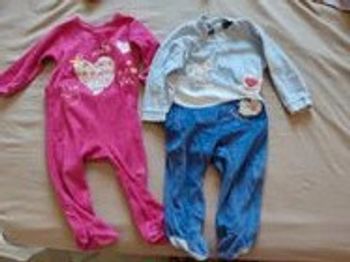 Lot de 2 pyjamas velours 12mois