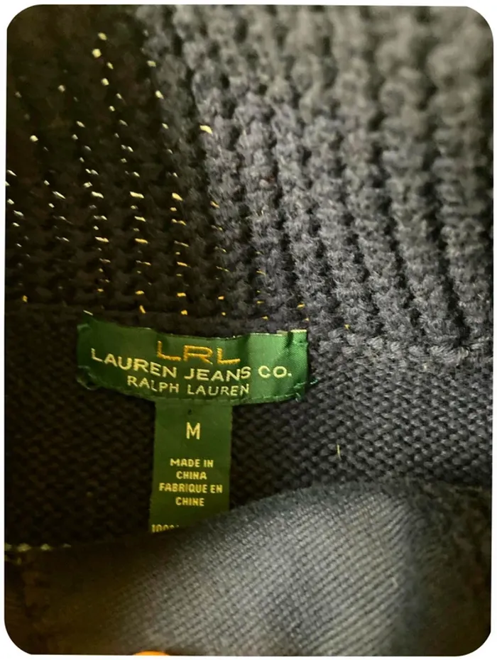 Pull rayé Lauren Ralph Lauren bleu - femme - Taille M (38) - photo numéro 3