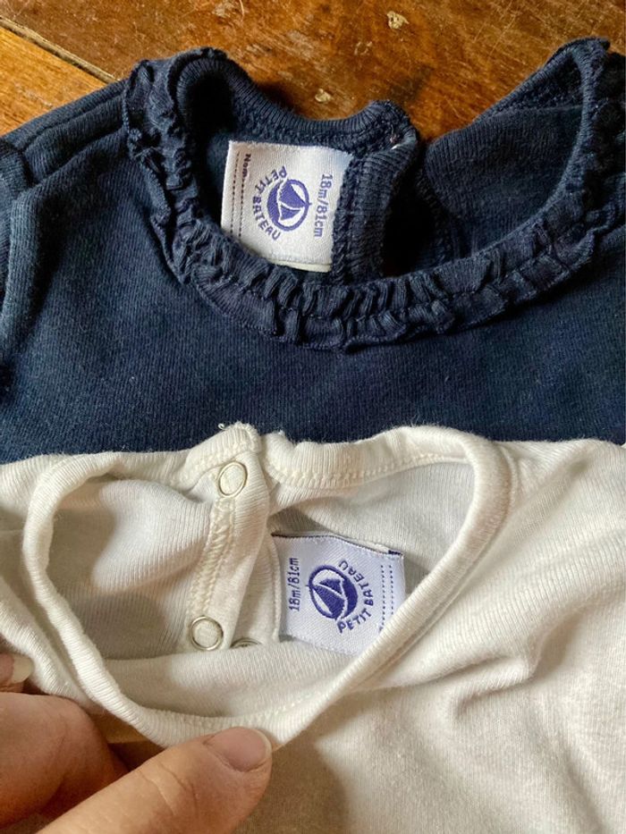 Lot de 2 tee-shirts fille 18 mois Petit Bateau - photo numéro 5