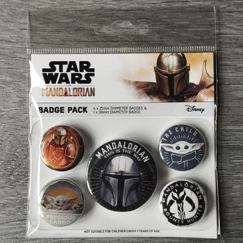 Star Wars Mandalorian : Pack 5 Badges 