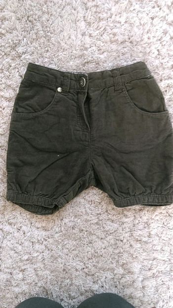 Short velours 18 mois