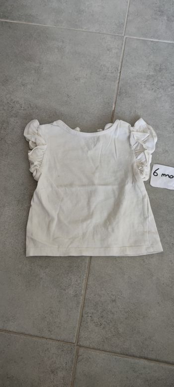 T-shirt blanc Kiabi bébé fille 6 mois