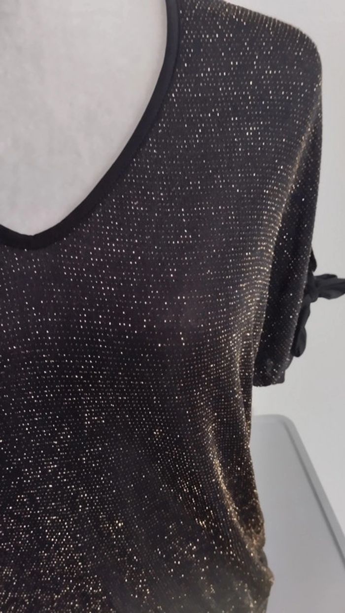 Haut à paillettes femme / haut de soirée femme taille S - photo numéro 2