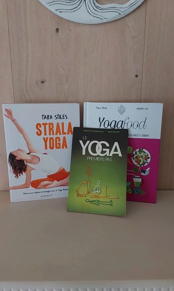 Lot 3 livres sur le Yoga  Strala Yoga Rebel Yoga Food Le yoga 1er pas
