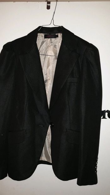 Blazer femme  ceintré noir