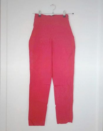 Pantalon chic droit avec fermeture sur le côté femme c