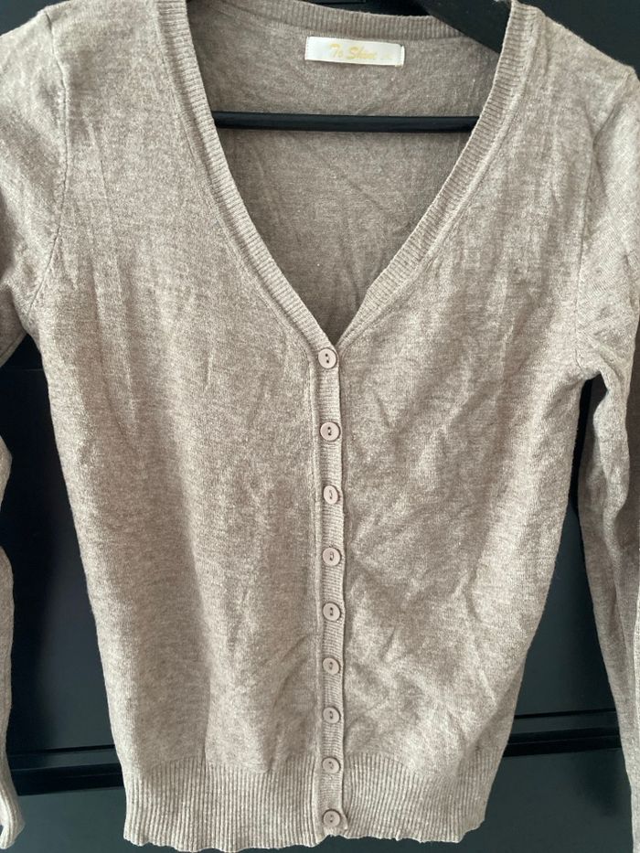 Gilet, boutonné, marron - photo numéro 2