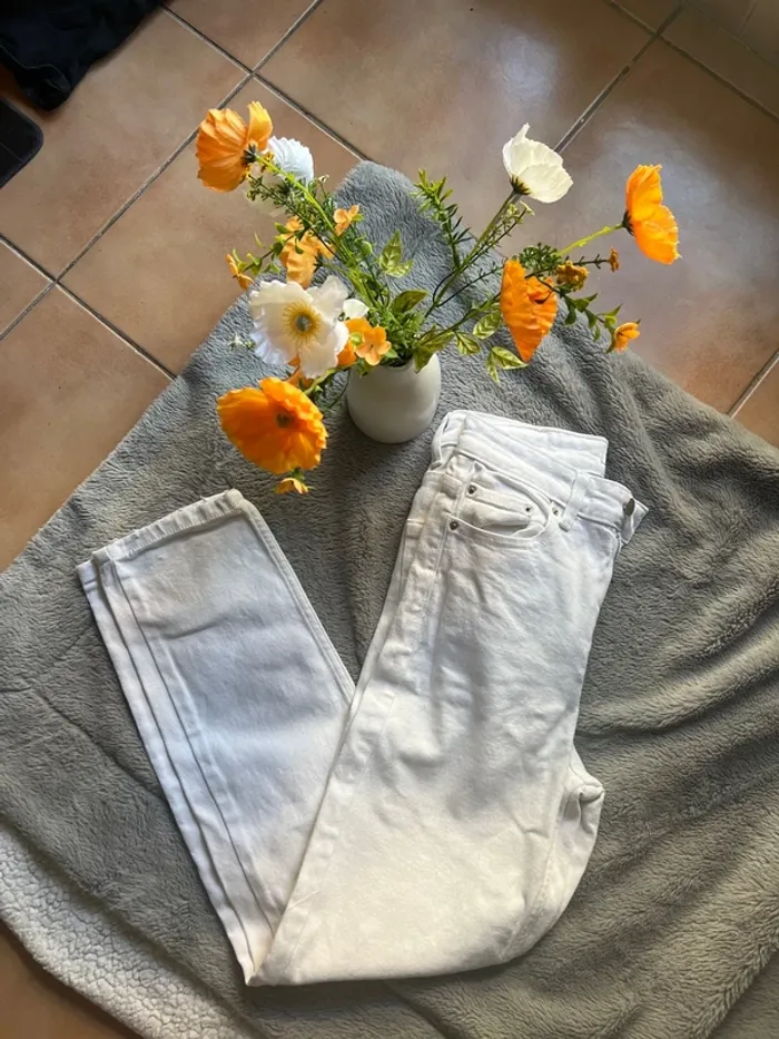 Pantalon droit blanc - taille 36 (petit)
