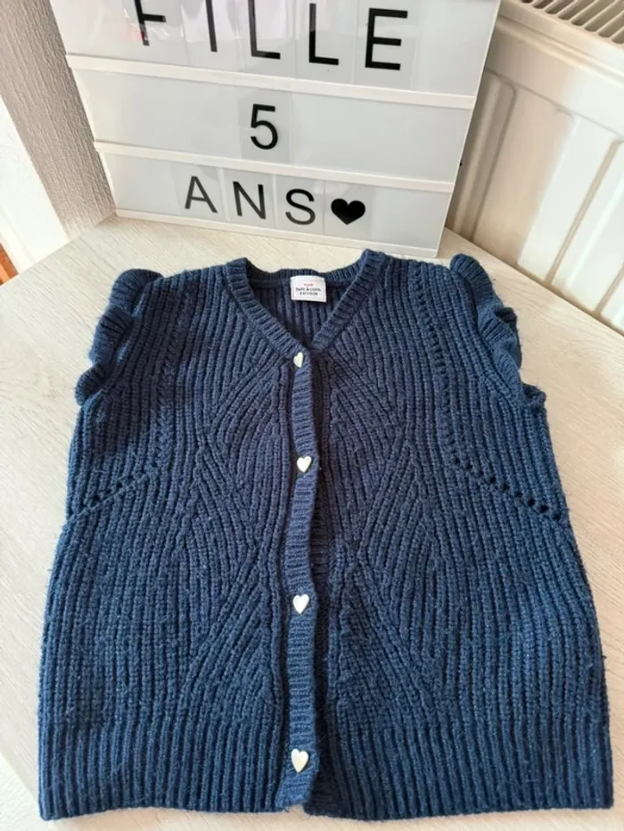 Gilet chaud sans manches TAO 5 ans Marine - photo numéro 2
