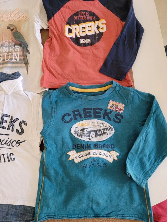 Lot de t-shirts Creeks sans et avec manches taille 3ans - photo numéro 3