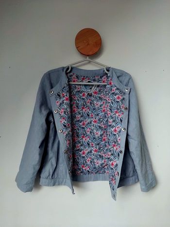 Veste Bleue Fleurs 6 ans Fille Sergent Major 🩵