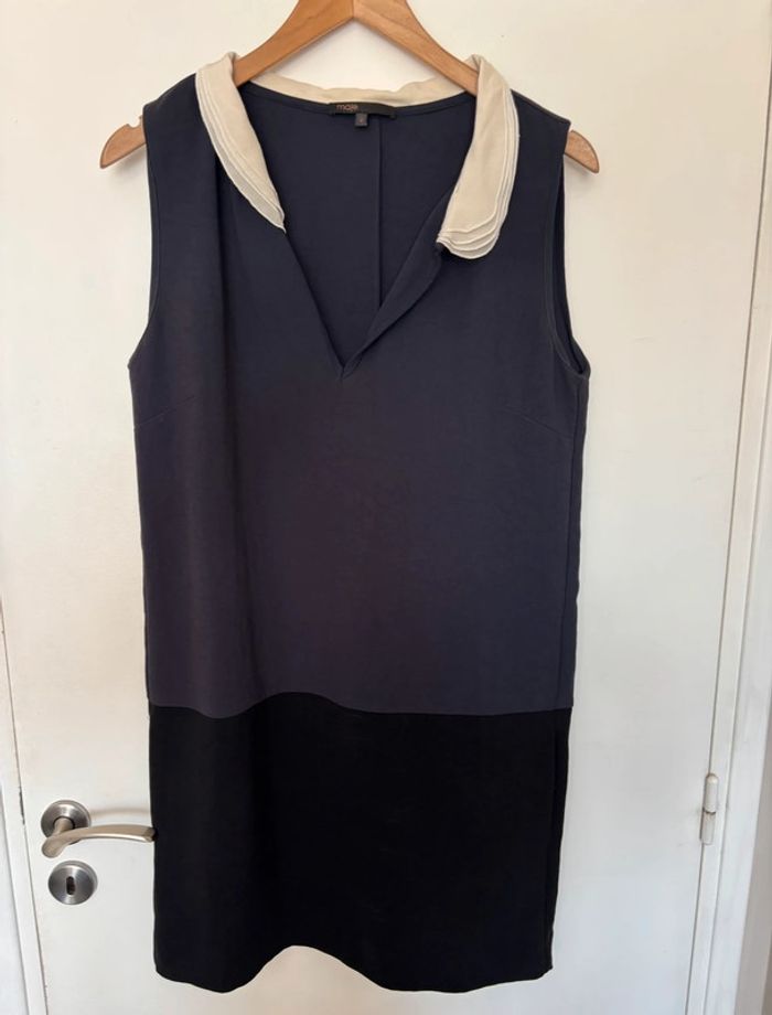 Robe bicolore sans manches Maje - photo numéro 10