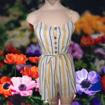 Combi Short - Jaune/Blanc - Taille Unique - Made in Italie