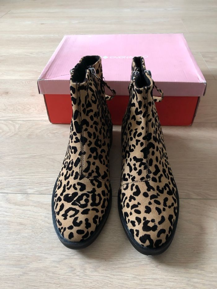 Bottines plates léopard neuves Even&Odd pointure 37 - photo numéro 3