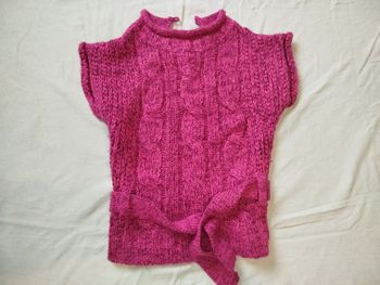 Tunique/haut tricot rose 24 mois