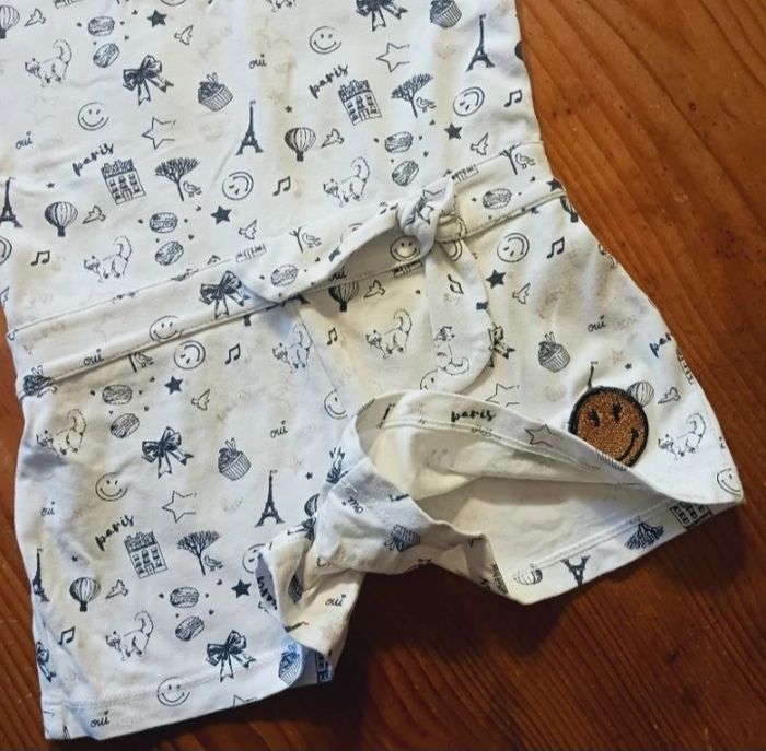 Combi-Short fille - 24 mois (92cm) - Smiley World - photo numéro 3