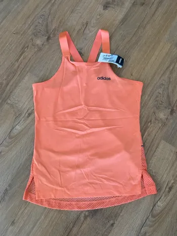 Débardeur sport Adidas femme neuf avec étiquette Taille S - Corail & doré