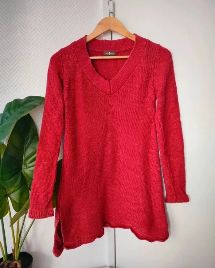 Pull rouge Surkana taille S - photo numéro 7